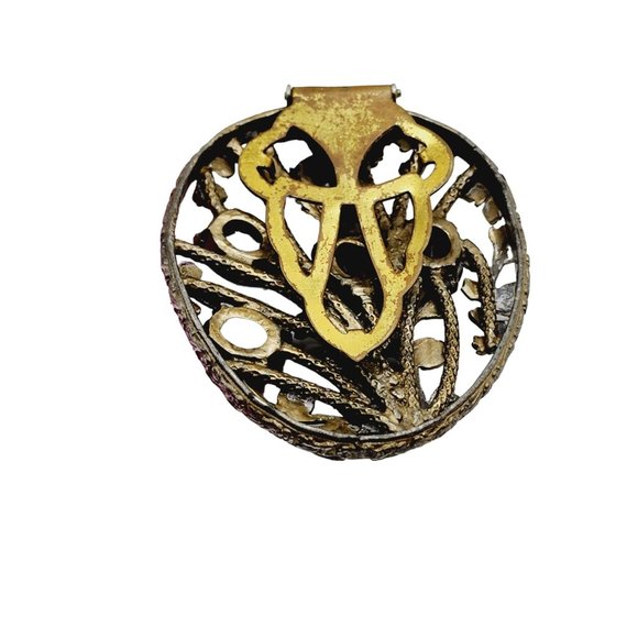 Antique Amethyst Glass Dress Clip (A1261) - Picture 4 of 6